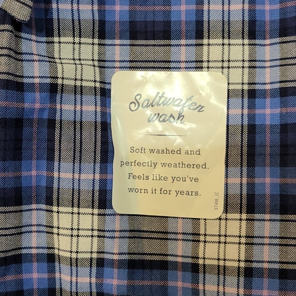 NWT IZOD Saltwater  Plaid Shirt HOST PICK - Picture 4 of 5